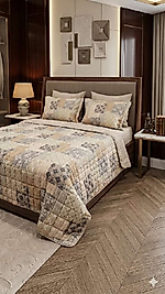 Dört Mevsim Kapitoneli Çift Kişilik Nevresim Seti