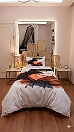 Kara Kız 5D Dijital Baskılı Genç Kız Nevresim Takımı %100 Pamuklu