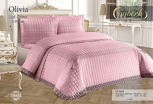 OLIVIA YATAK ÖRTÜSÜ - PUDRA
