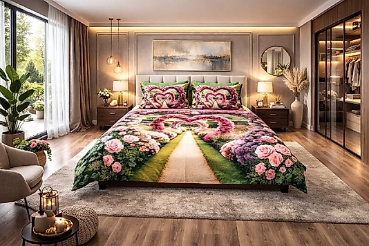 Aşk Yolu Çift Kişilik Nevresim Takımı 6 Parçalı