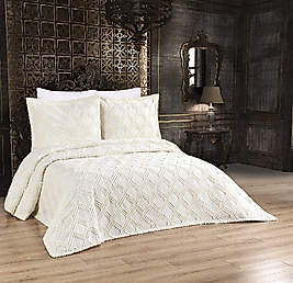 AMELYA Çift Kişilik Pike Takımı 3 Parçalı