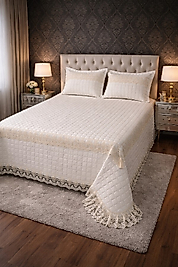 OLIVIA YATAK ÖRTÜSÜ - KREM/BEJ GÜPÜR