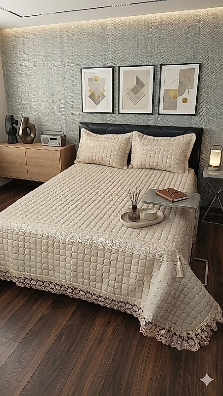 OLİVİA YATAK ÖRTÜSÜ BEJ