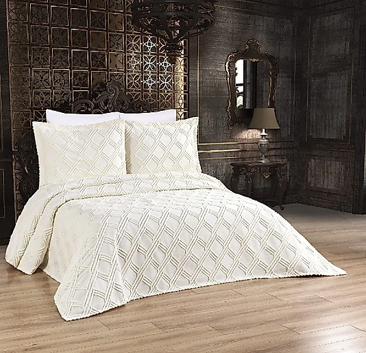 AMELYA Çift Kişilik Pike Takımı 3 Parçalı