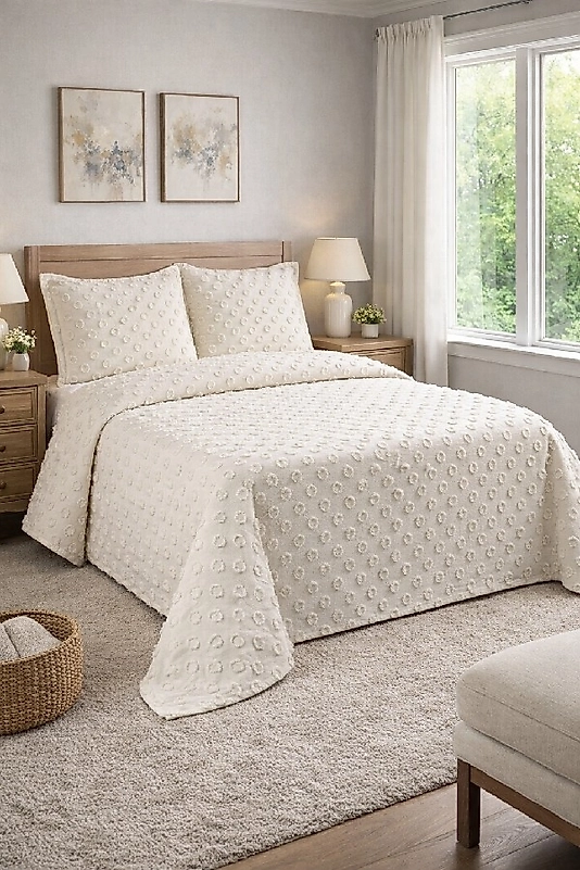 PONPON ÇİFT KİŞİLİK PİKE TAKIMI