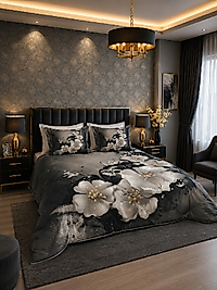 ELEGANT Çift Kişilik Uyku Seti Lastikli Çarşaflı 6 Parçalı