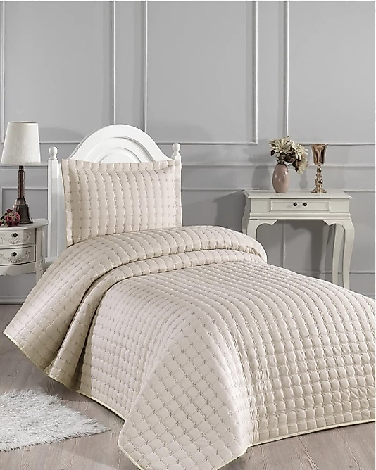 HANDAN YATAK ÖRTÜSÜ - BEJ