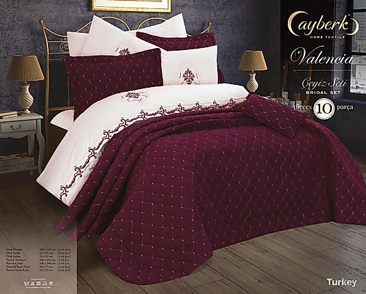 VALENCIA YATAK ÖRTÜSÜ - MÜRDÜM