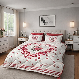 SENİ SEVİYORUM Uyku Seti Çift Kişilik 6 Parçalı