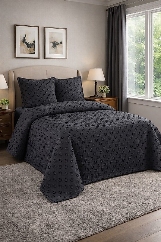 PONPON ÇİFT KİŞİLİK PİKE TAKIMI