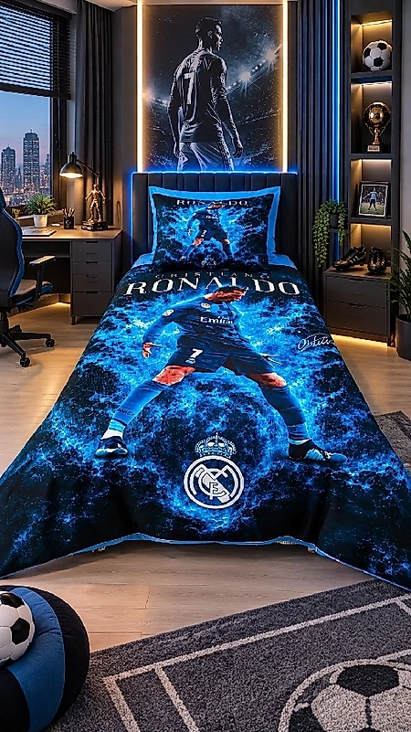 Efsane Futbolcu Tek Kişilik Nevresim Takımı 4 Parçalı