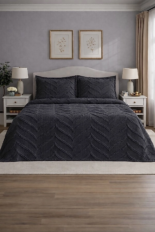 ASİ Çift Kişilik Pike Takımı 3 Parçalı