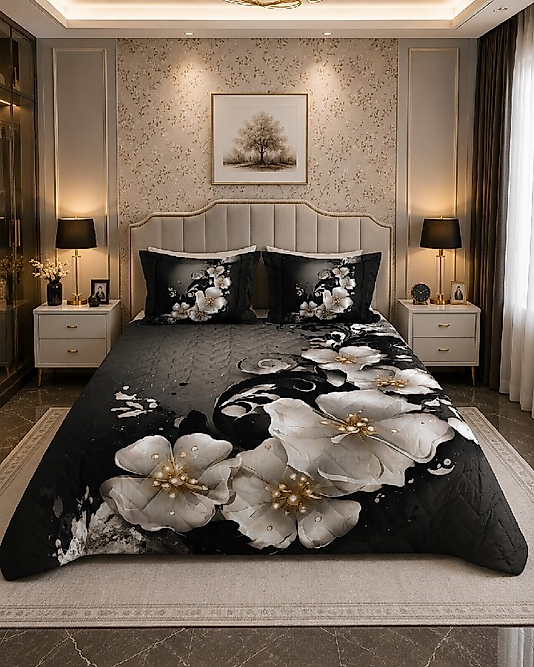 ELEGANT Dört Mevsim Kapitoneli Çift Kişilik Nevresim Takımı