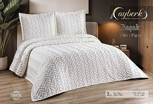 BAŞAK Çift Kişilik Pike Takımı 3 Parçalı