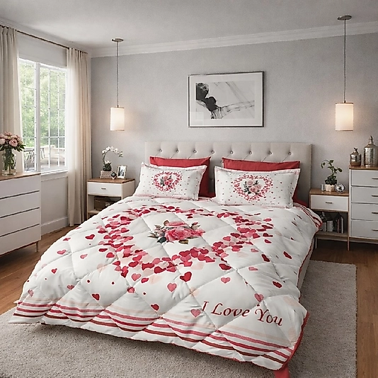 SENİ SEVİYORUM Uyku Seti Çift Kişilik 6 Parçalı