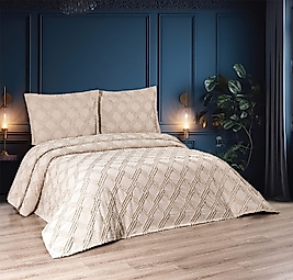 AMELYA Çift Kişilik Pike Takımı 3 Parçalı