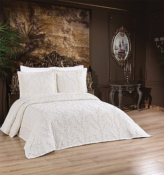 ELYSİA Çift Kişilik Pike Takımı 3 Parçalı