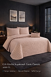 HANDAN Çift Kişilik Kapitoneli Yatak Örtüsü 4 parçalı