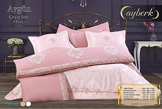 AYGÜN YATAK ÖRTÜSÜ  - PUDRA