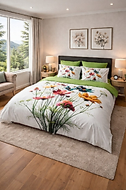 Demet Çift Kişilik Nevresim Takımı 6 Parçalı